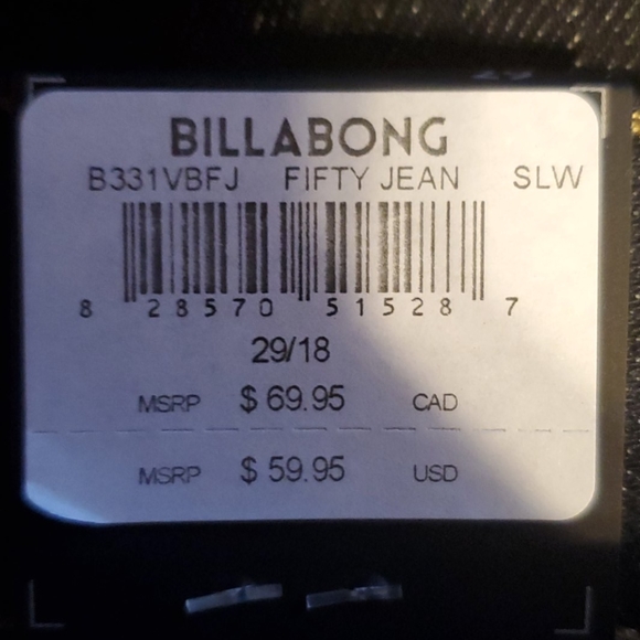NWT Billabong Straight Jeans - Picture 7 of 7